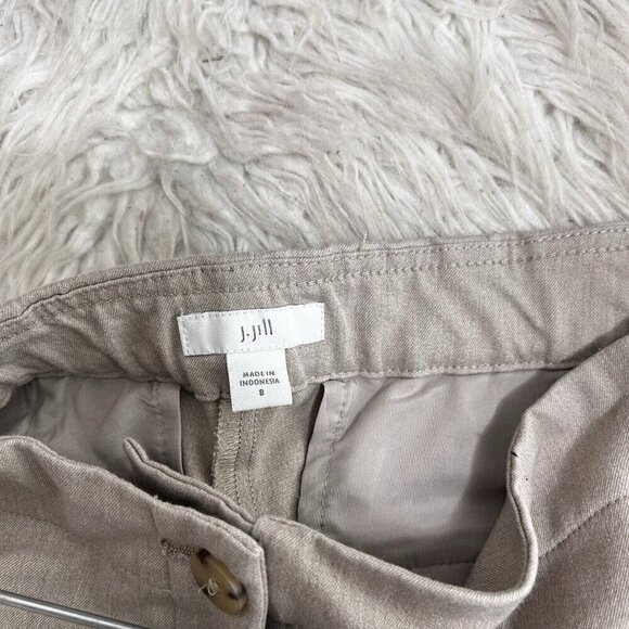 J Jill Straight Leg Oatmeal Beige Pants Women's Size 8 Casual Stretch Comfort - Picture 9 of 12